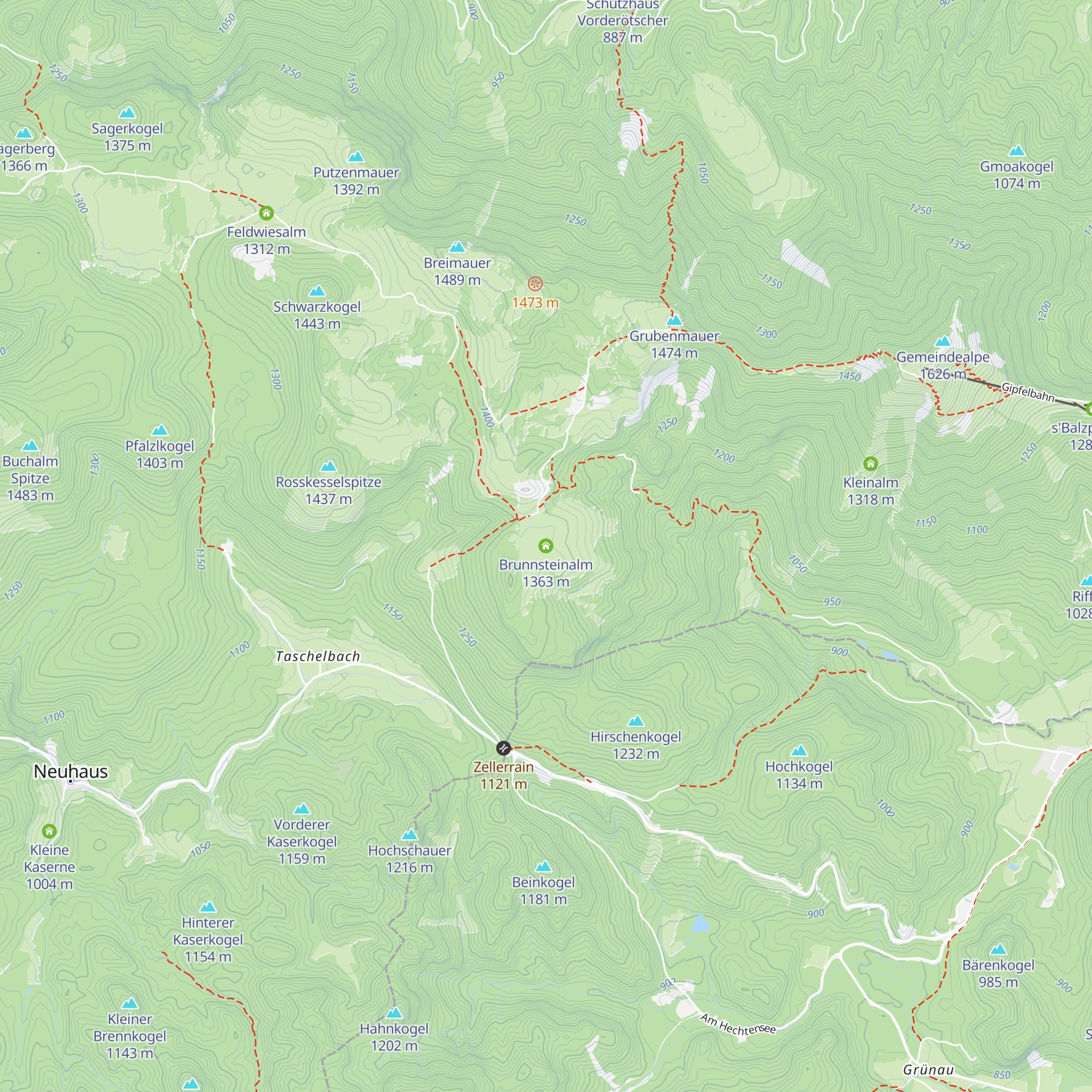 Brunnsteinalm map