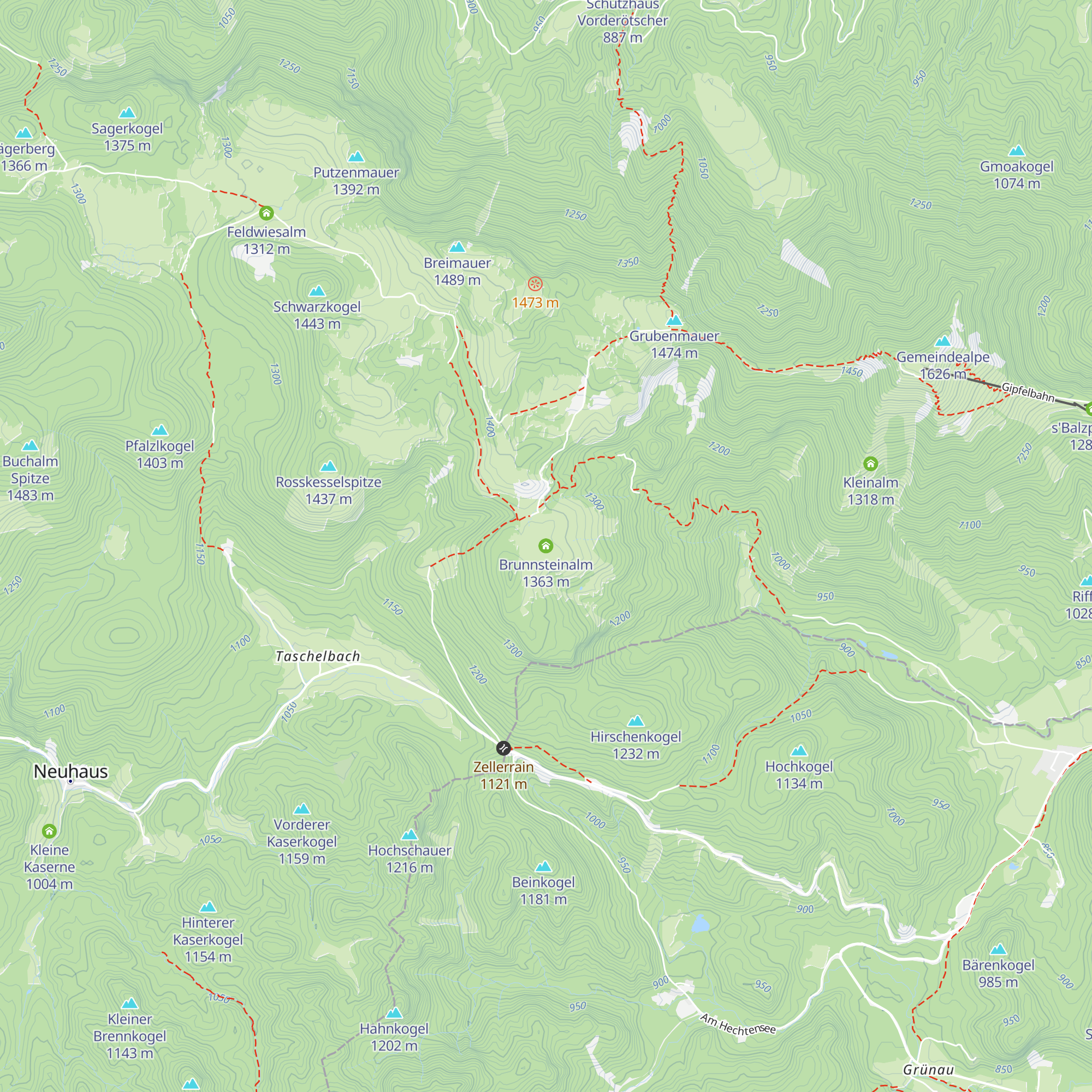 Brunnsteinalm map