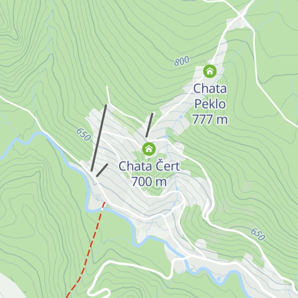 Map of Chata Čert