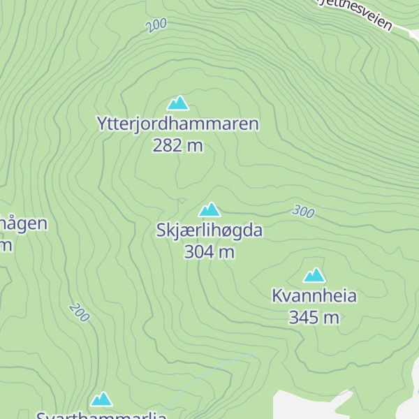 Map of Skjærlihøgda