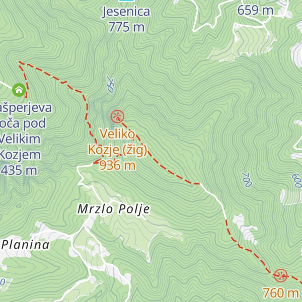 Map of Veliko Kozje