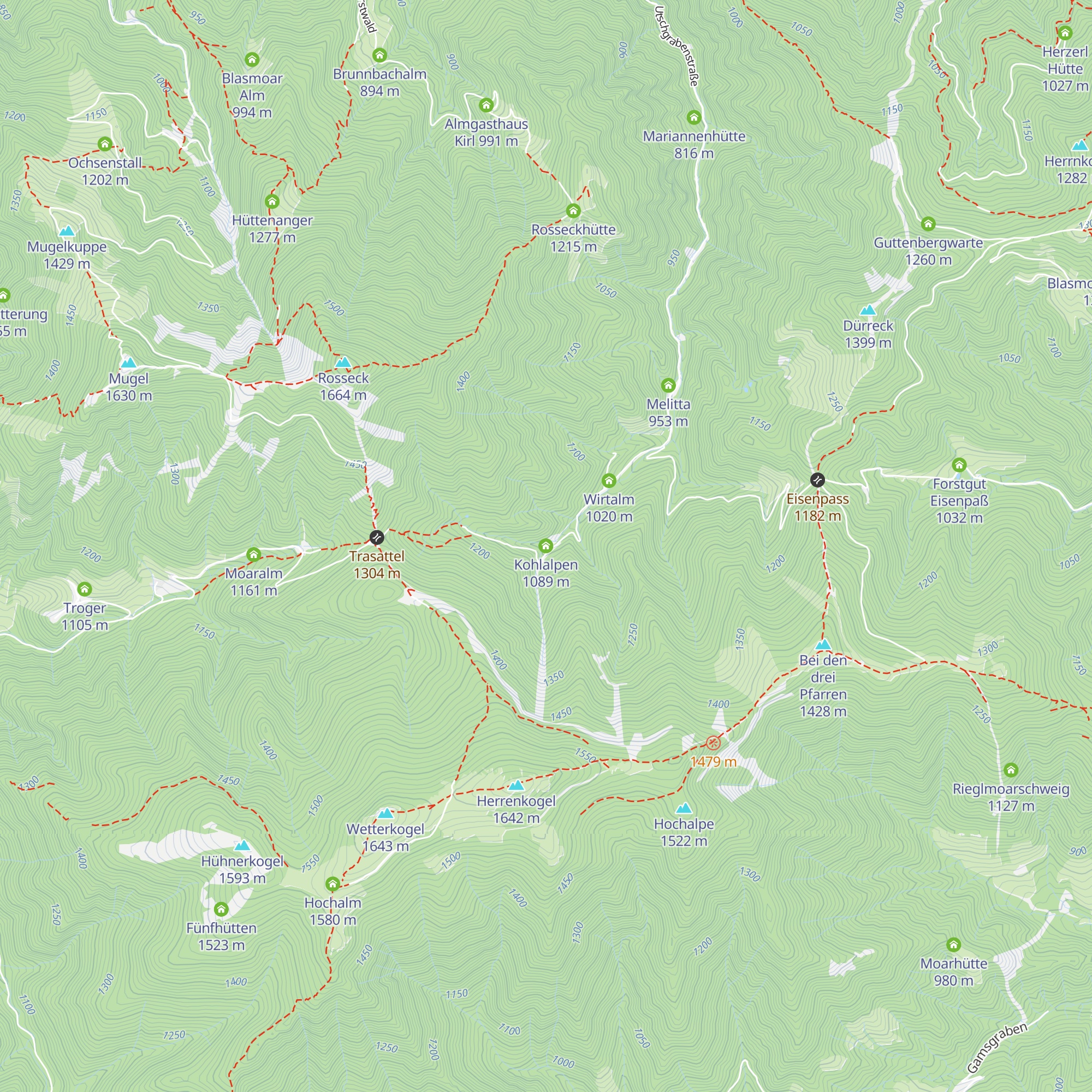 Kohlalpen map