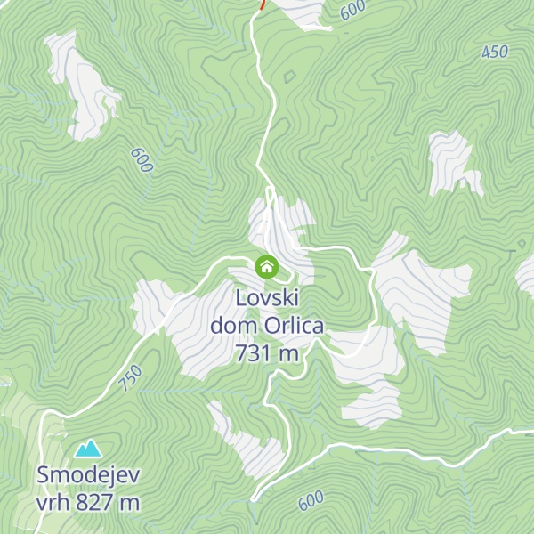 Map of Lovski dom Orlica