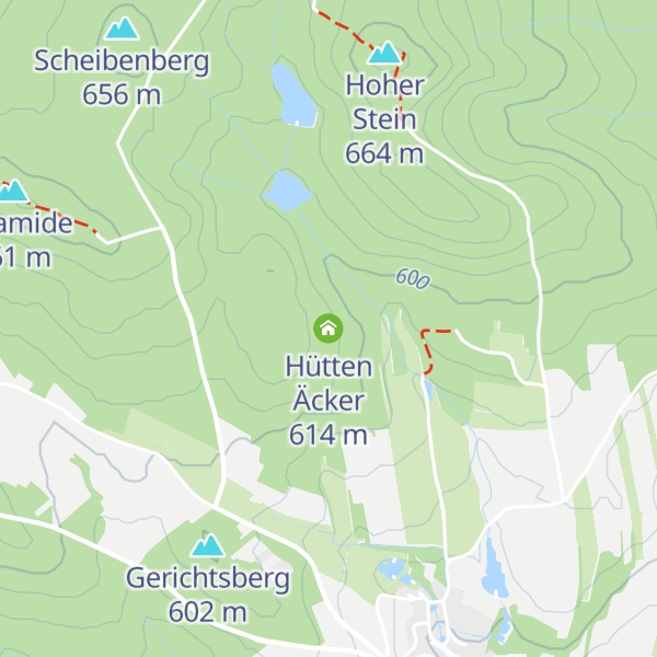 Map of Hütten Äcker