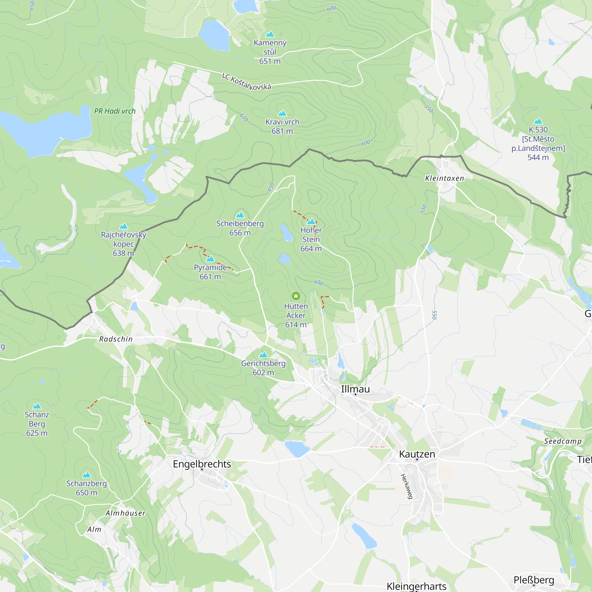 Hütten Äcker map