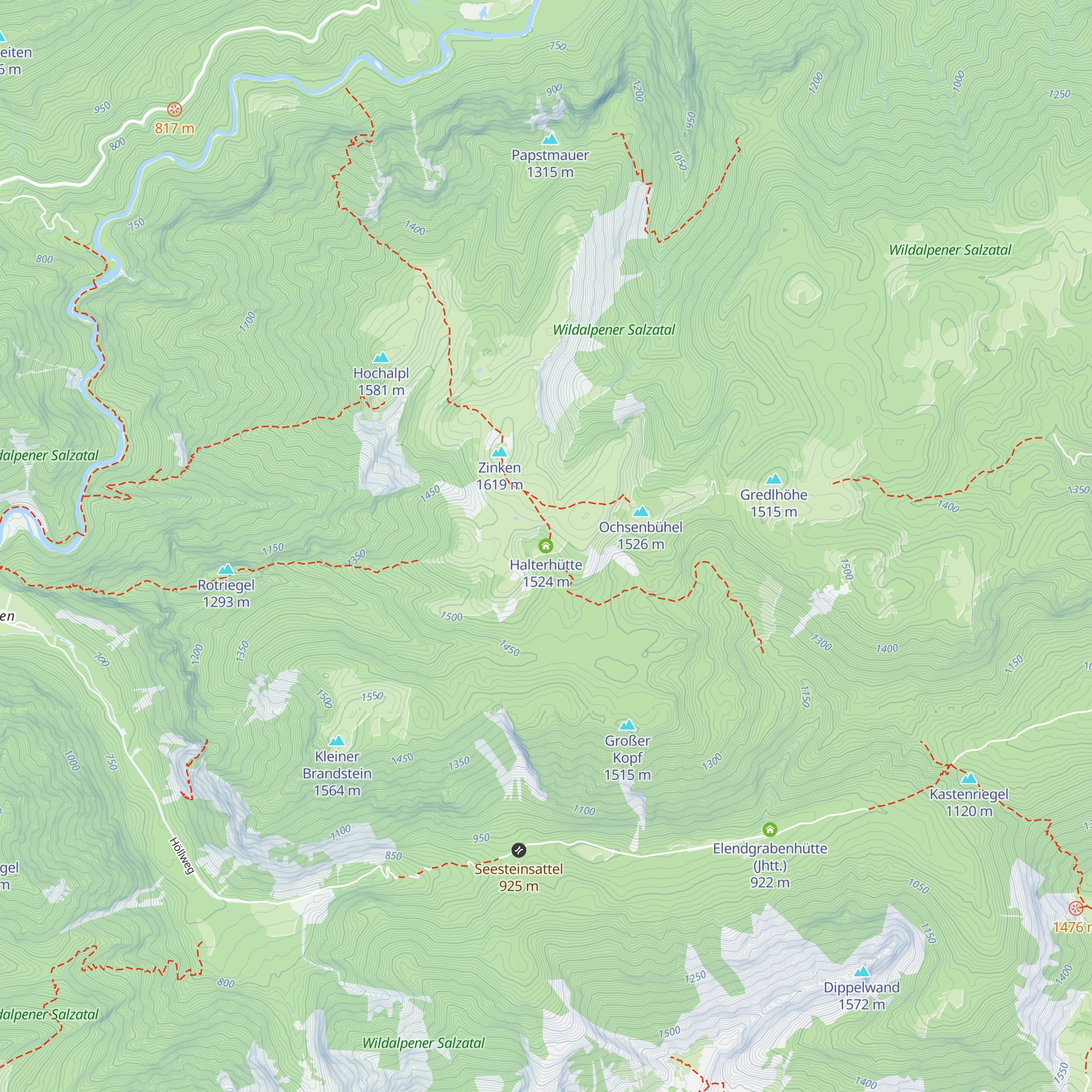 Halterhütte map