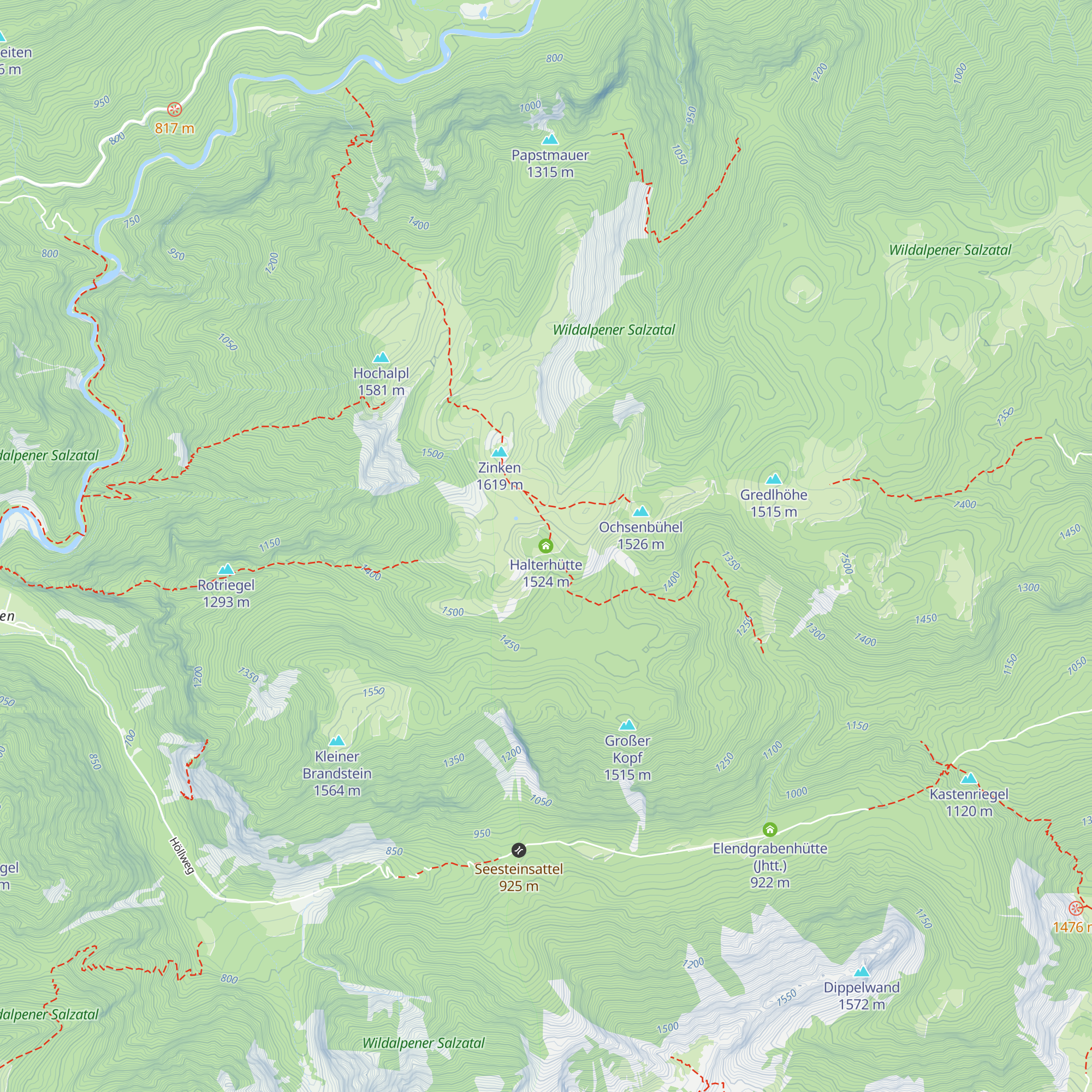 Halterhütte map