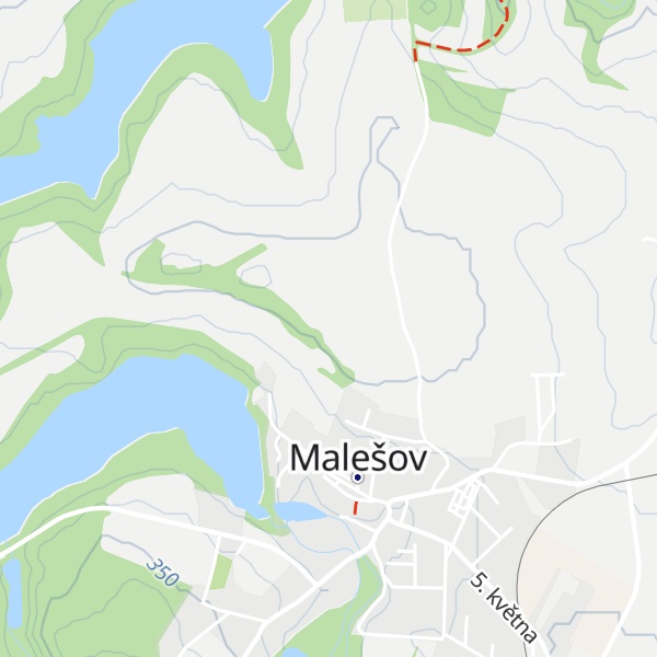 Map of Písečný vrch