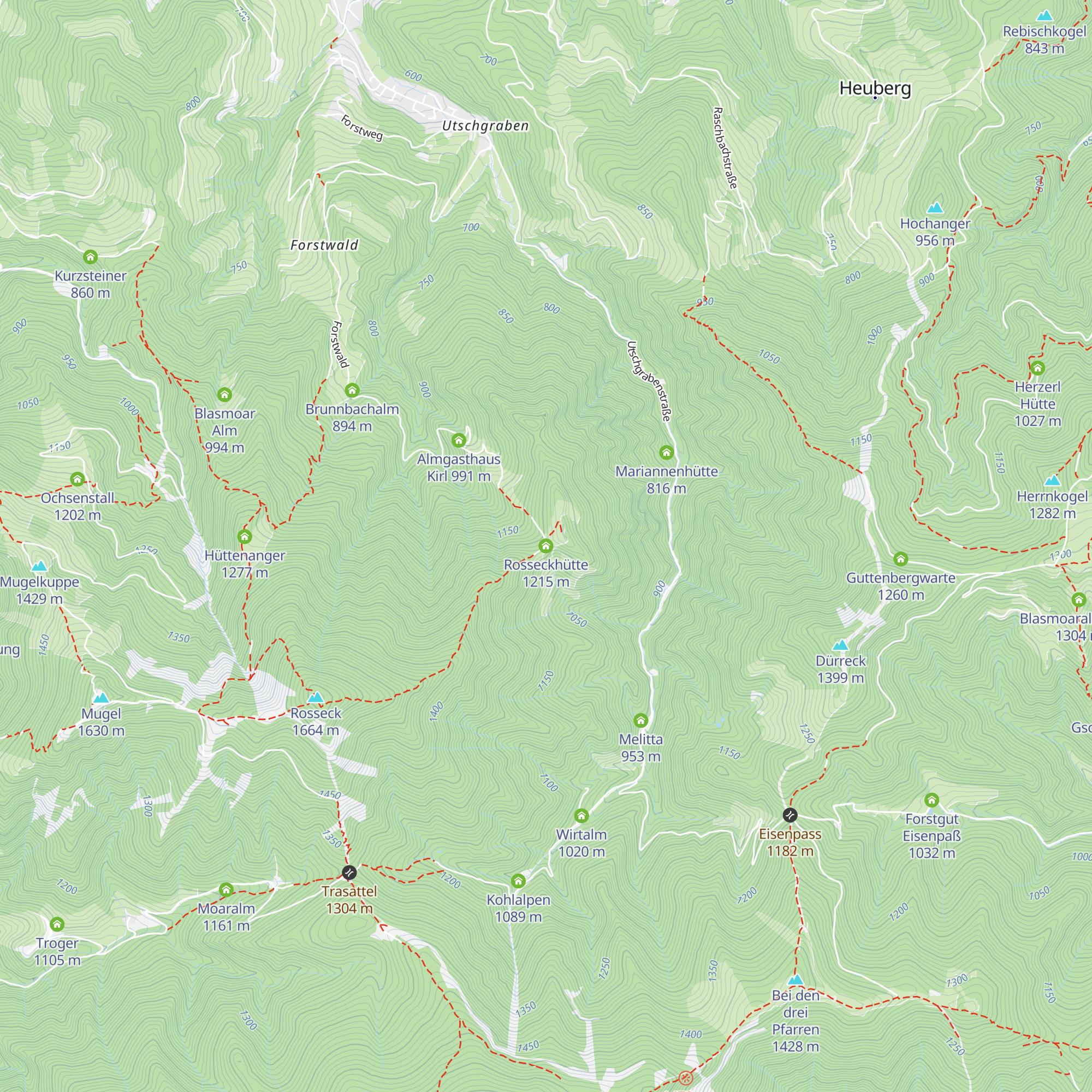 Rosseckhütte map