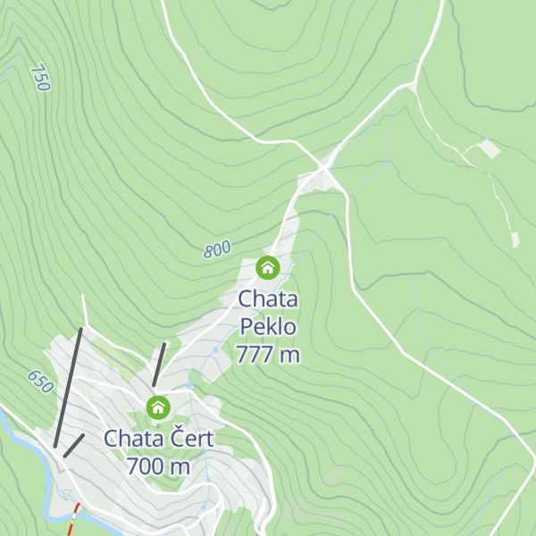 Map of Chata Peklo