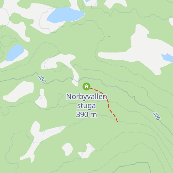 Map of Norbyvallen stuga