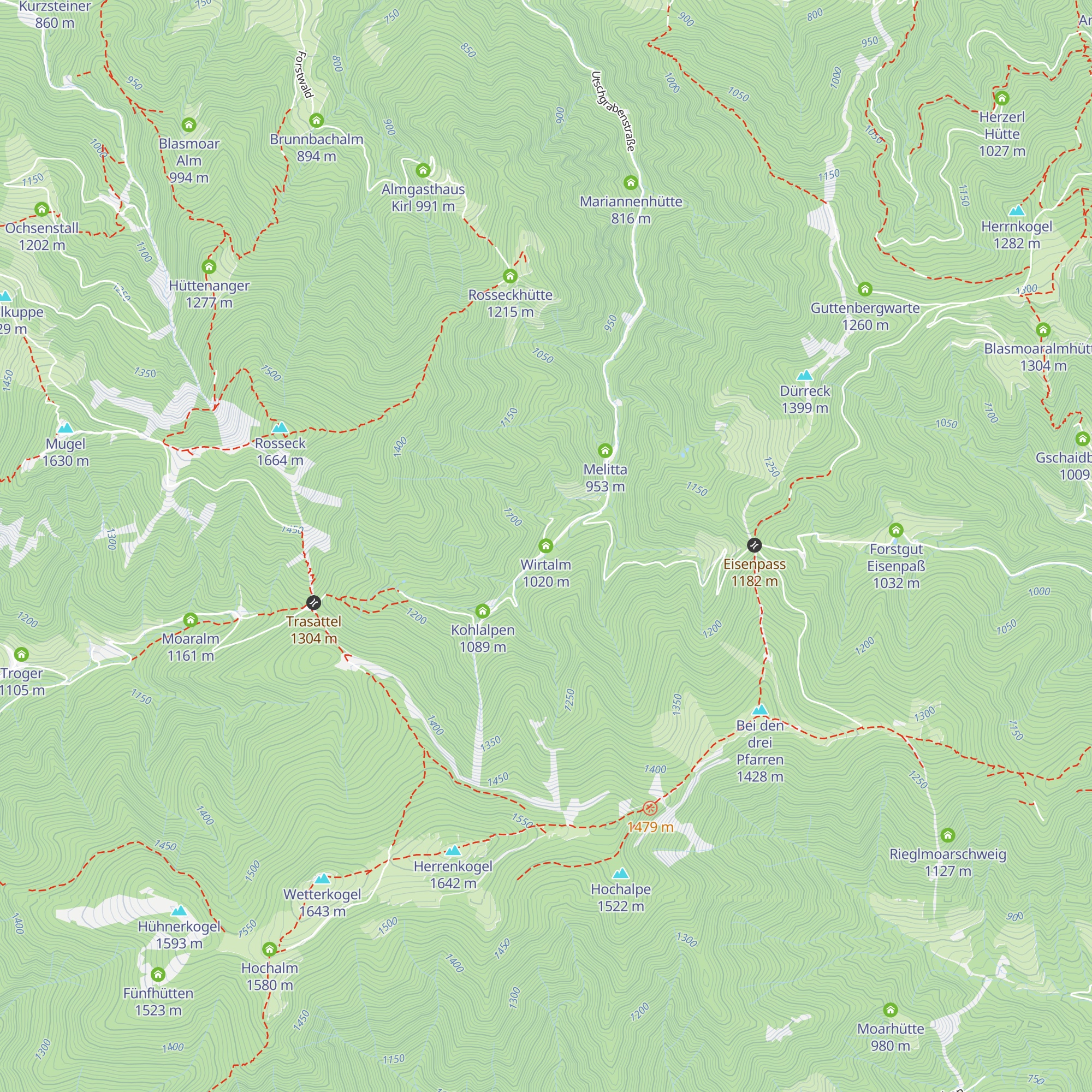 Wirtalm map