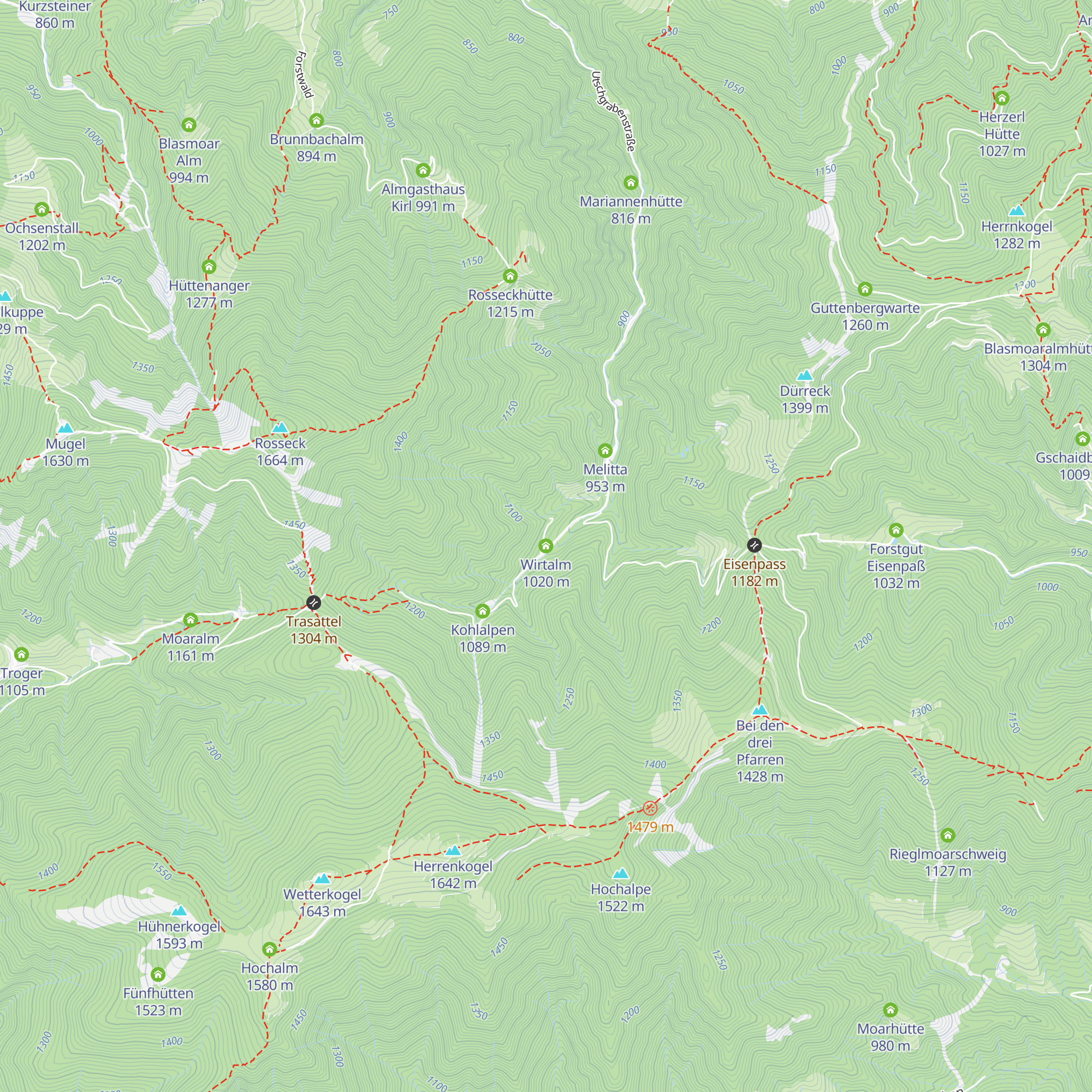 Wirtalm map