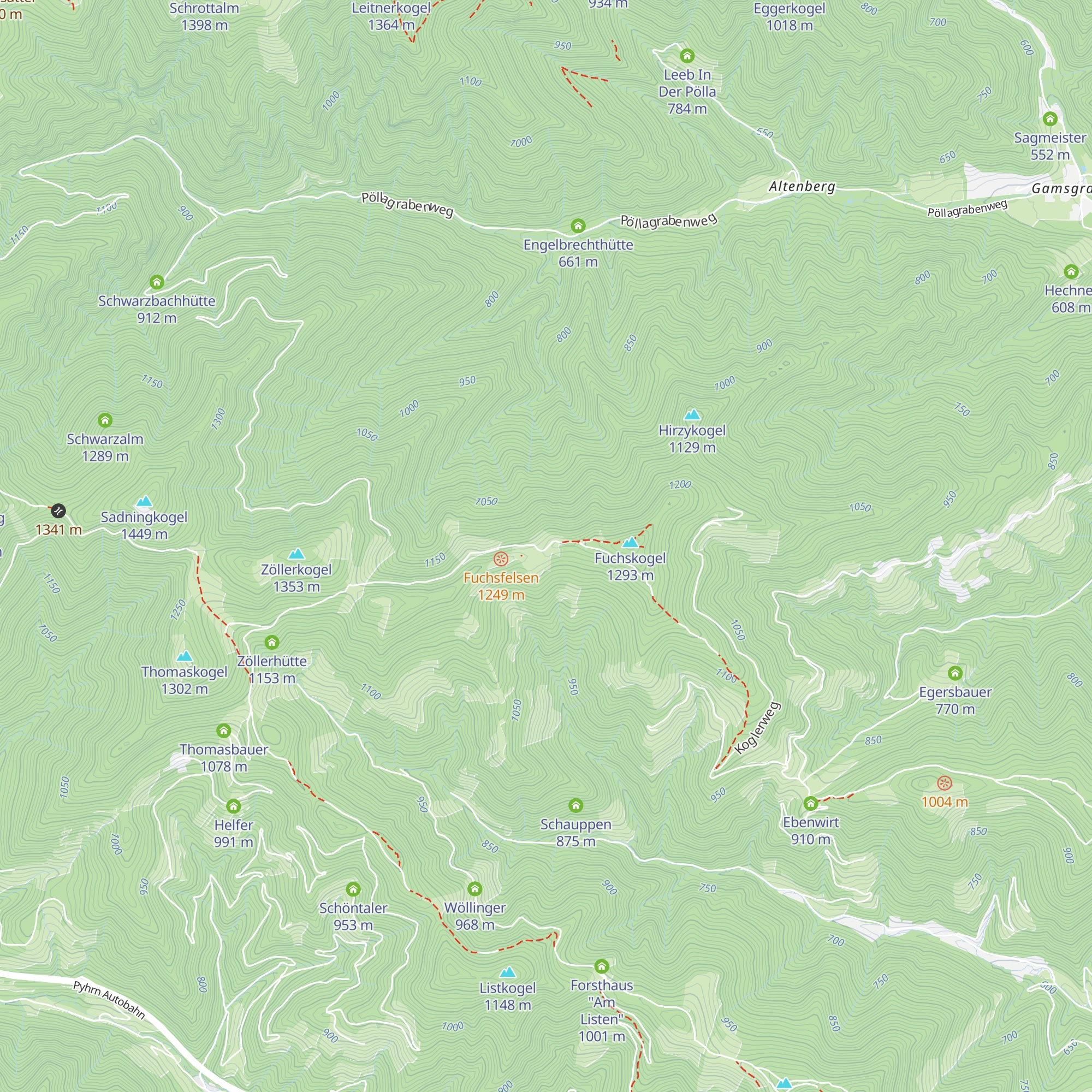 Gmoa Alm map