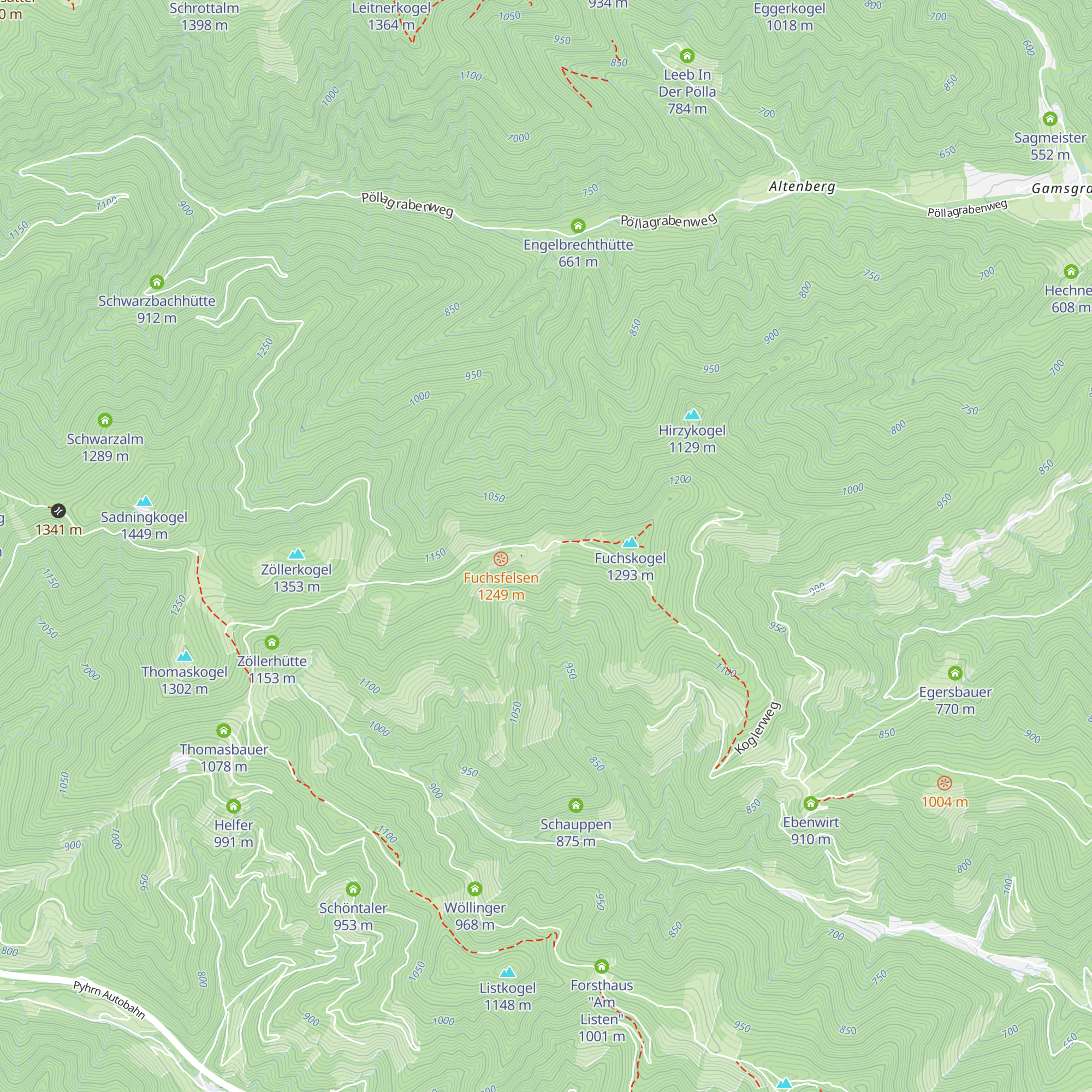 Gmoa Alm map