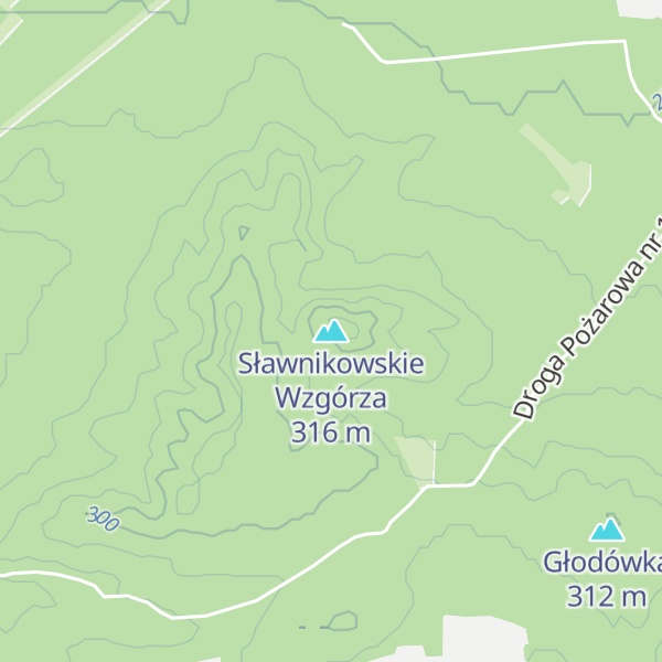 Map of Sławnikowskie Wzgórza