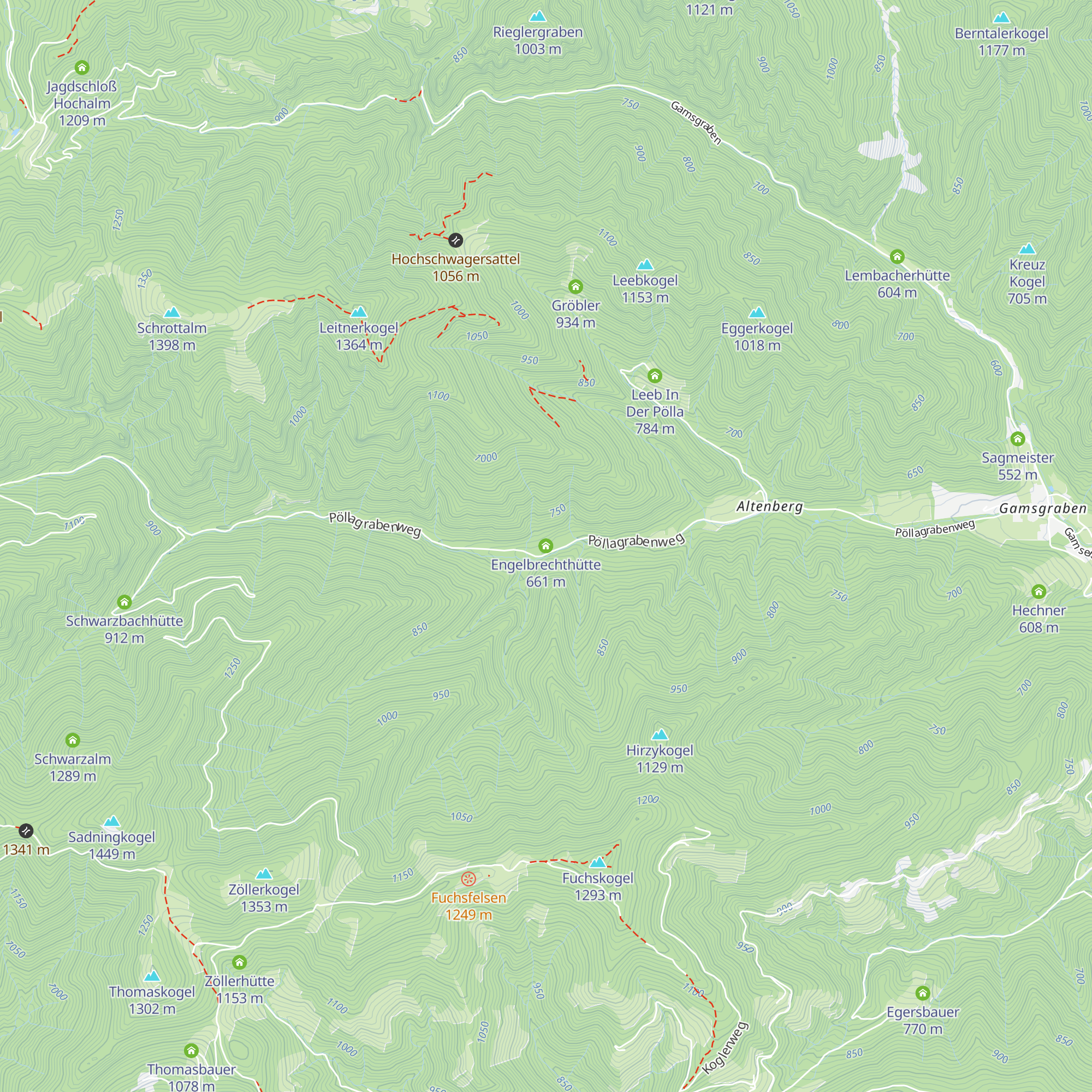 Engelbrechthütte map