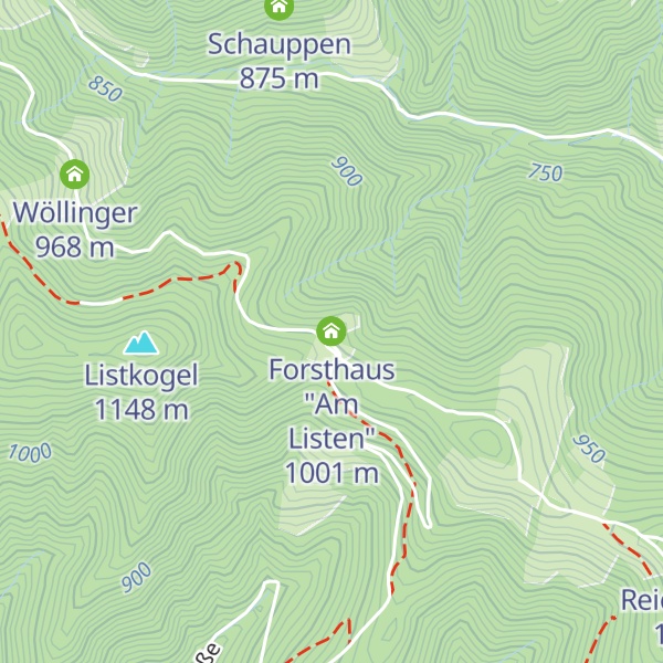 Map of Forsthaus "Am Listen"