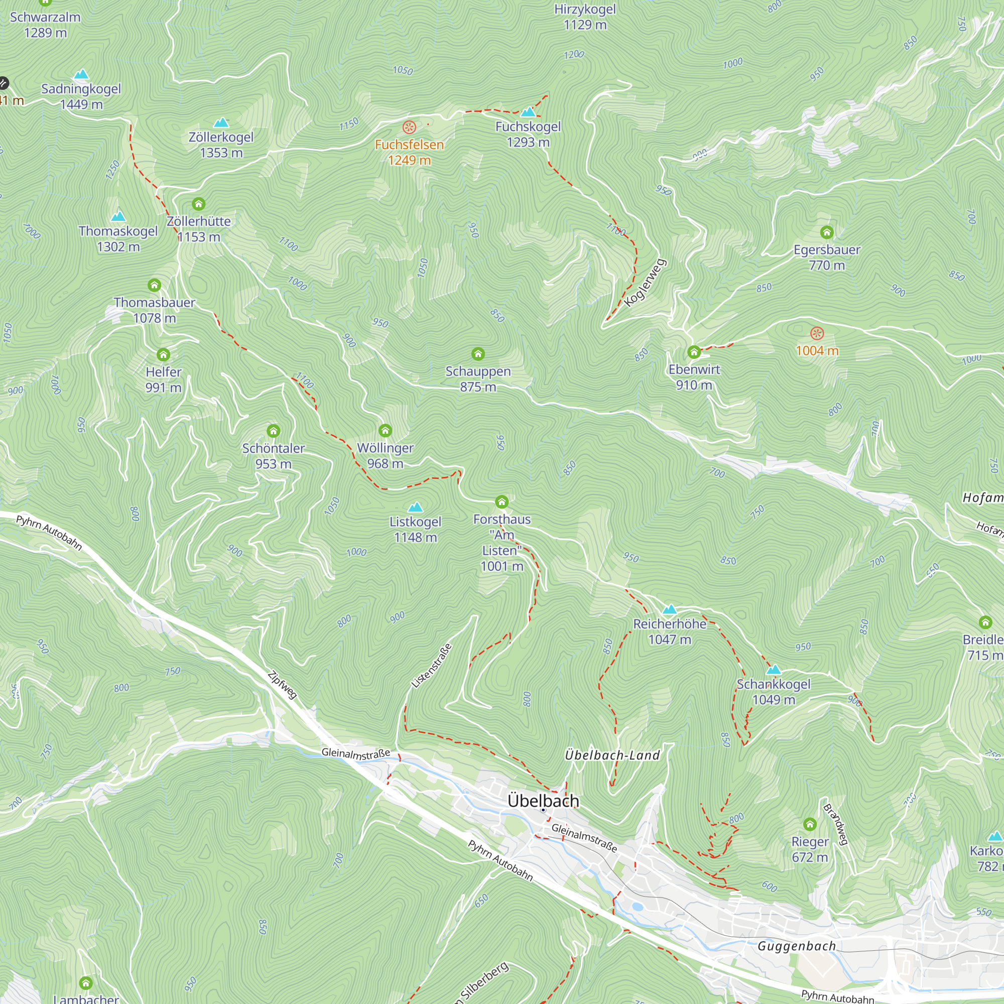 Forsthaus "Am Listen" map