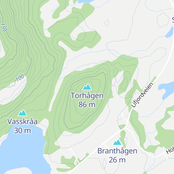Map of Torhågen