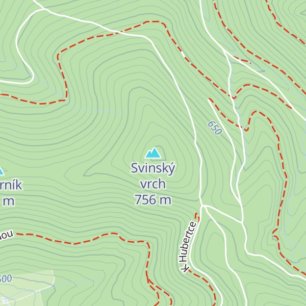 Map of Svinský vrch