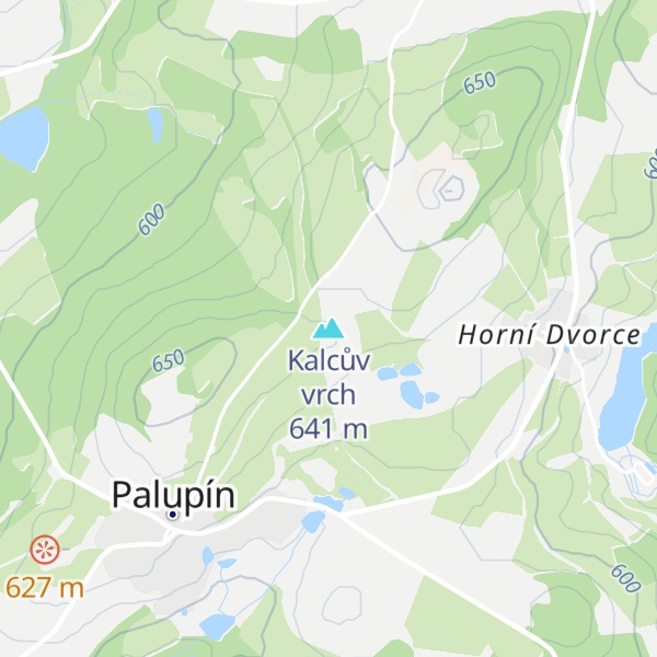 Map of Kalcův vrch