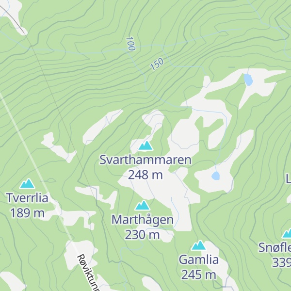 Map of Svarthammaren