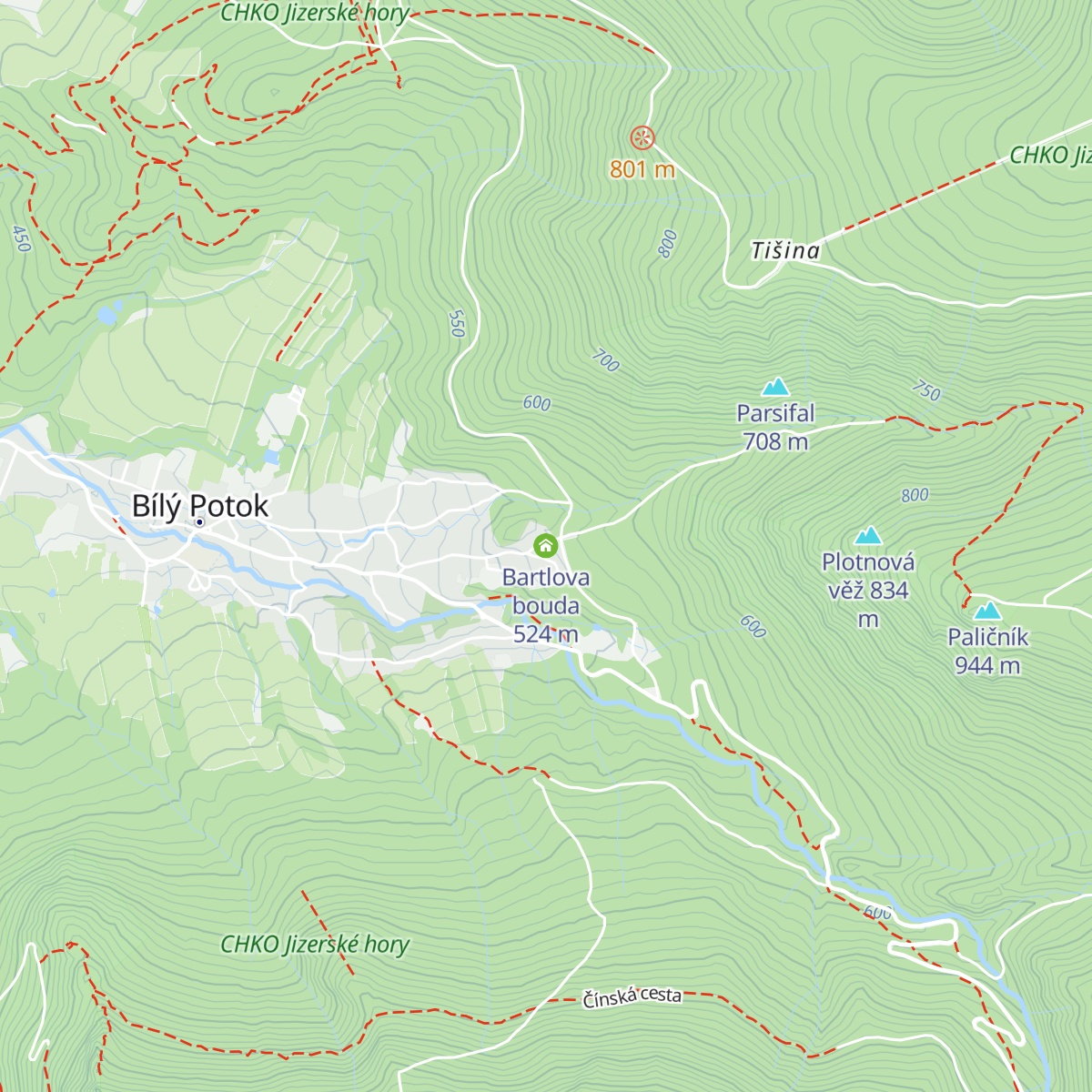 Bartlova bouda map
