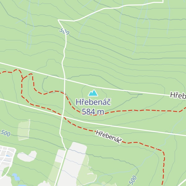Map of Hřebenáč