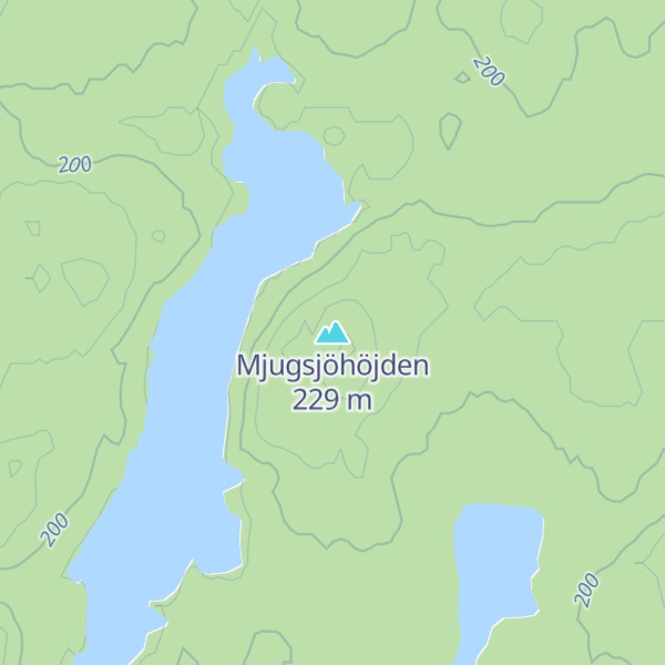 Map of Mjugsjöhöjden