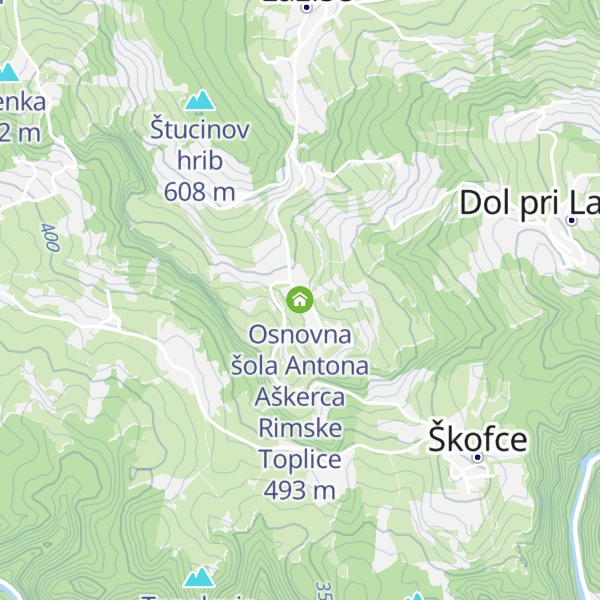 Map of Osnovna šola Antona Aškerca Rimske Toplice