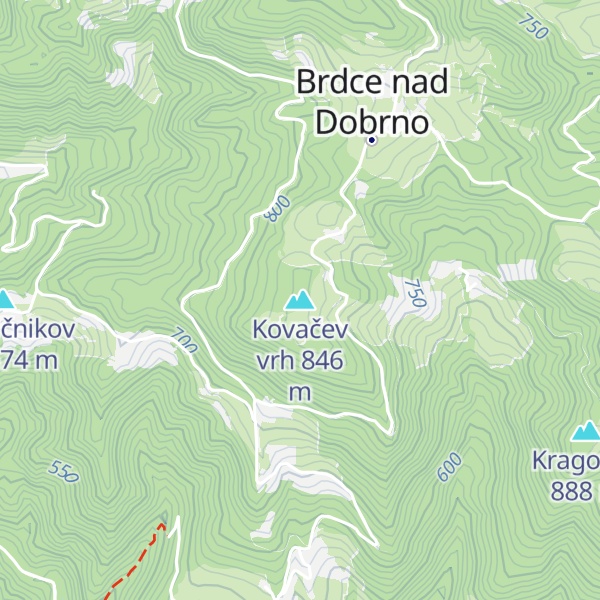 Map of Kovačev vrh