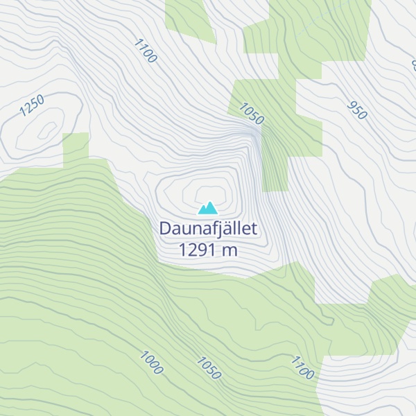 Map of Daunafjället