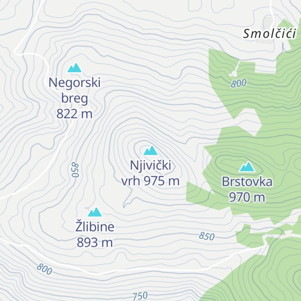 Map of Njivički vrh