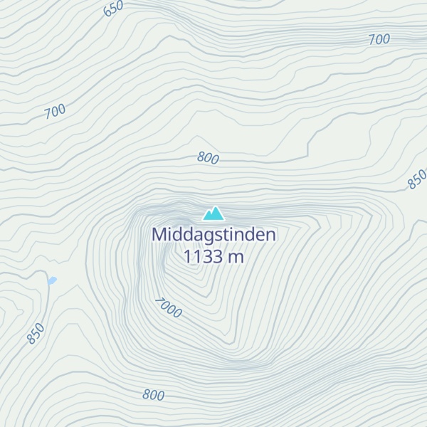 Map of Middagstinden