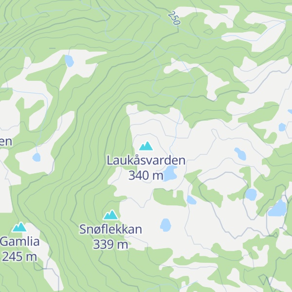 Map of Laukåsvarden