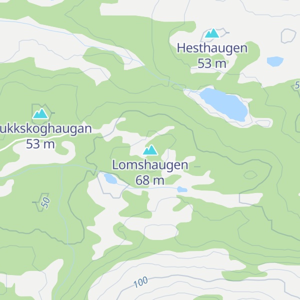 Map of Lomshaugen