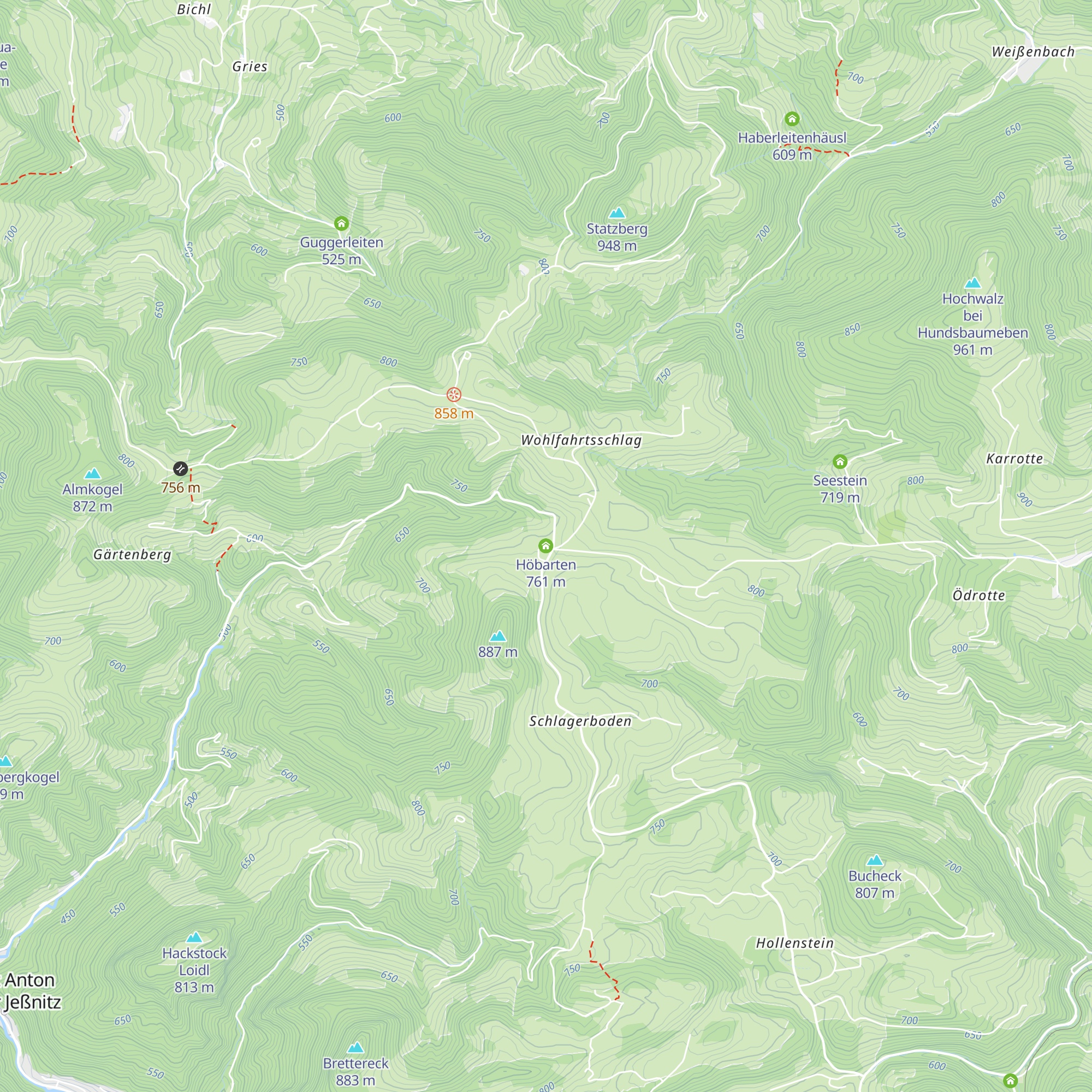 Höbarten map