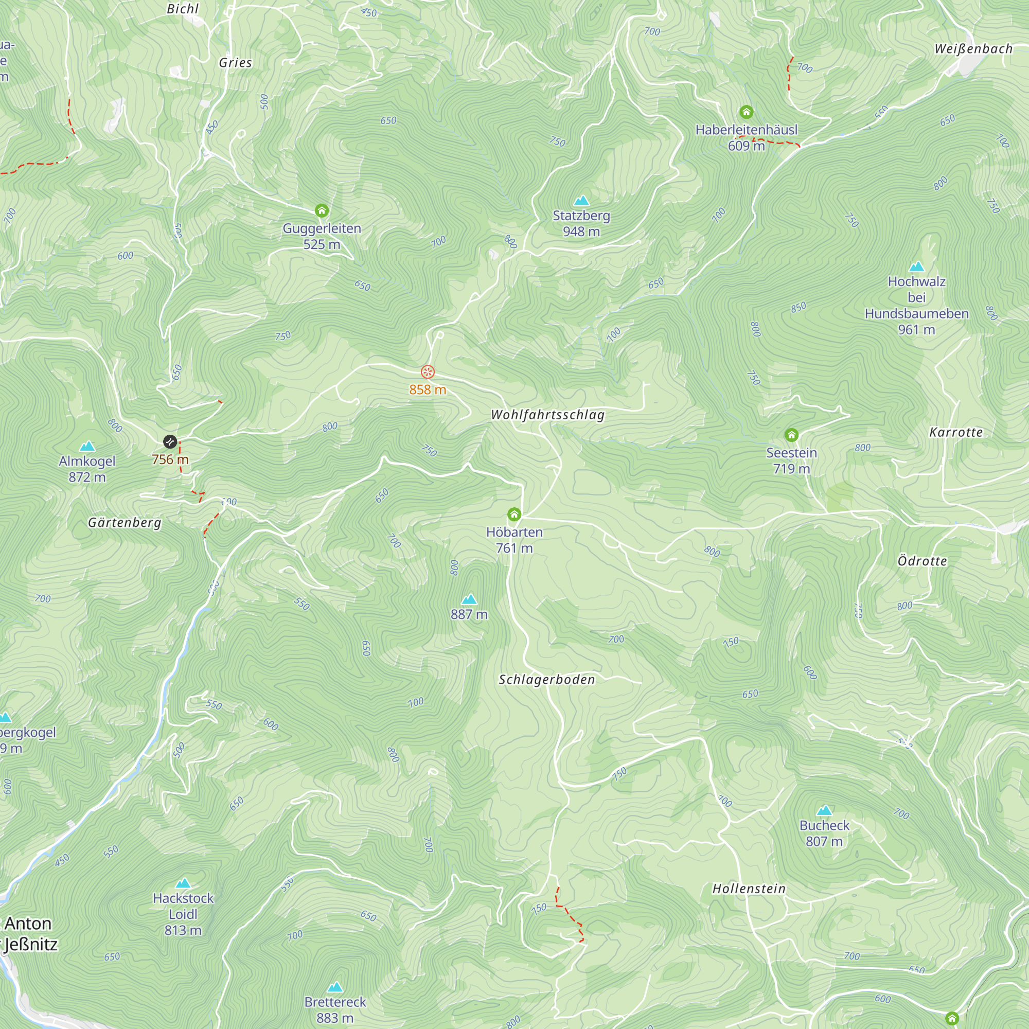 Höbarten map