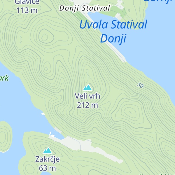 Map of Veli vrh