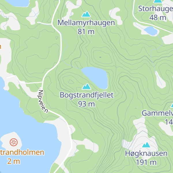 Map of Bogstrandfjellet