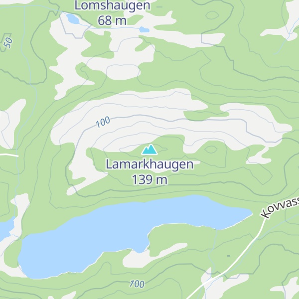 Map of Lamarkhaugen