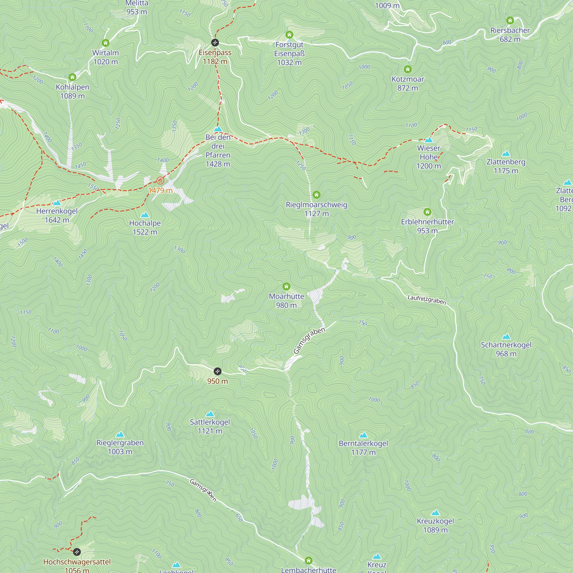 Moarhütte map