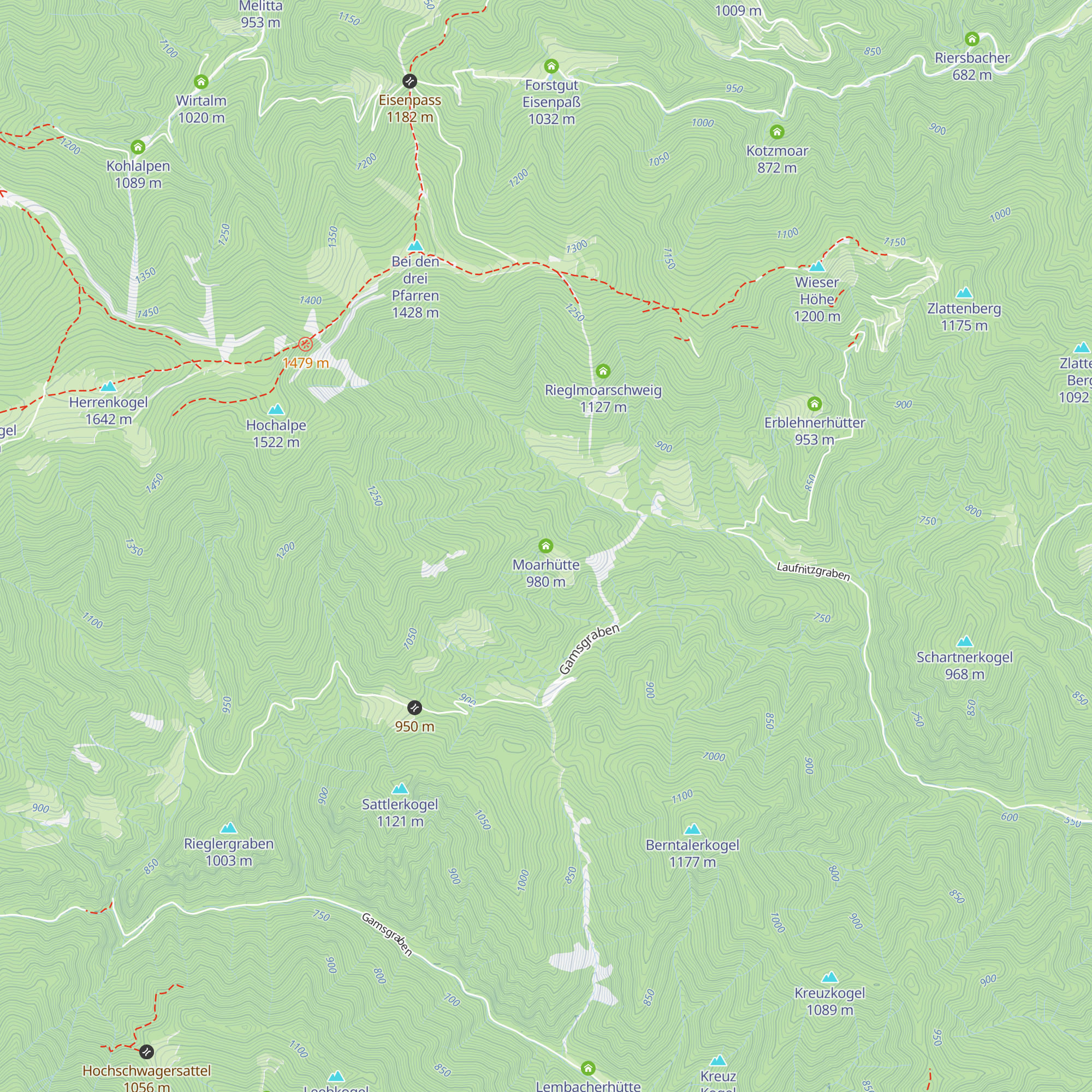 Moarhütte map
