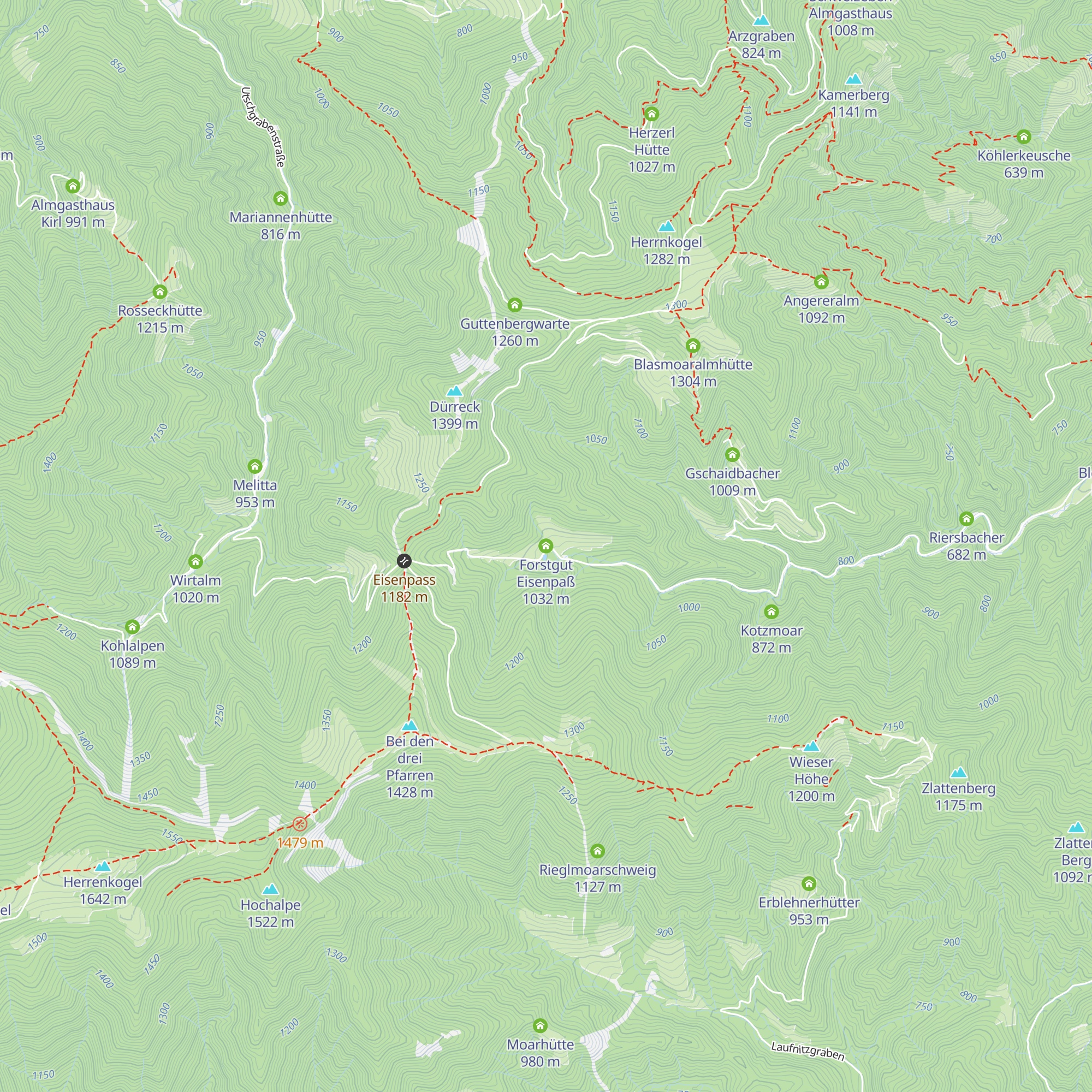 Forstgut Eisenpaß map