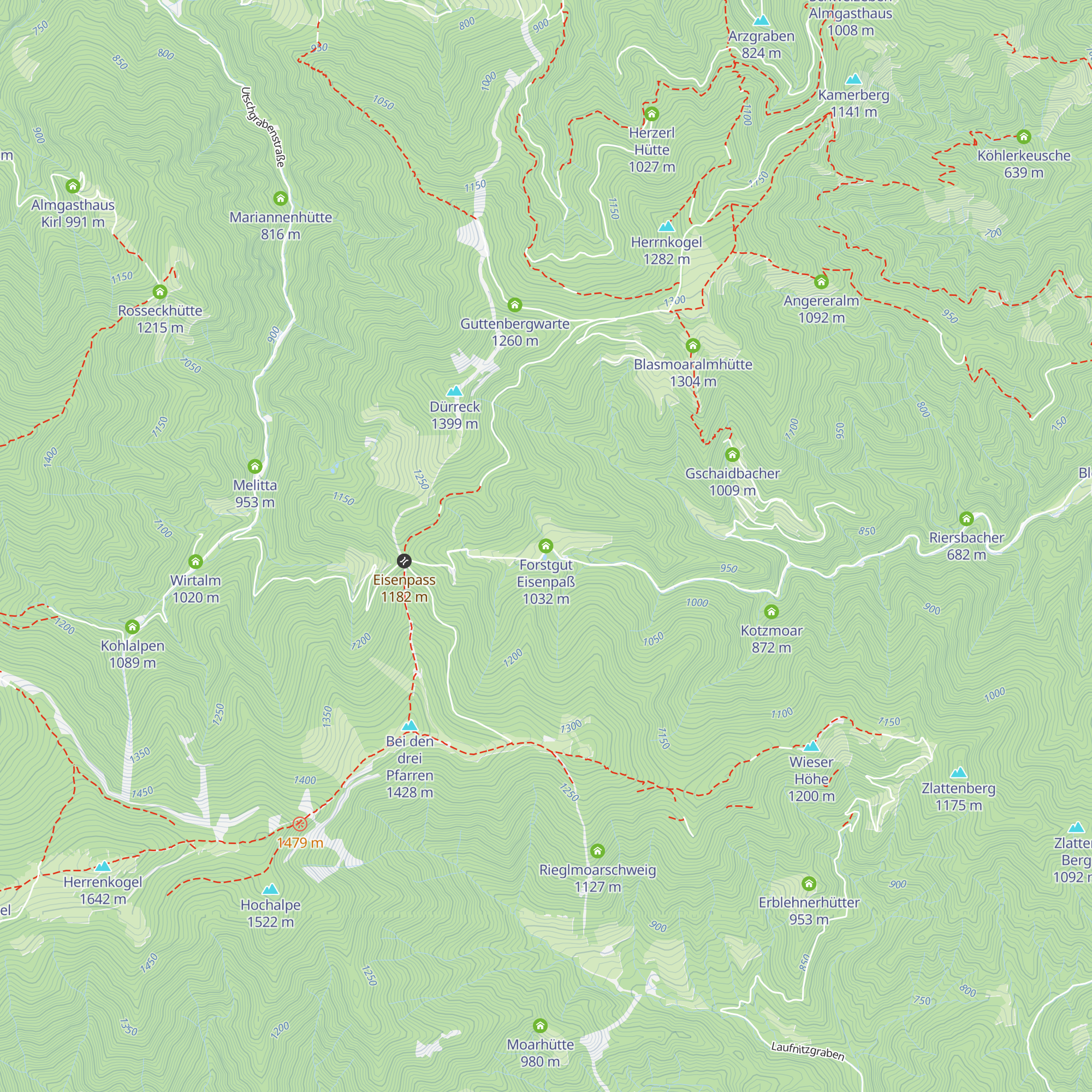 Forstgut Eisenpaß map