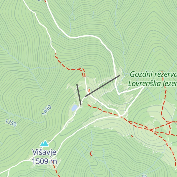 Map of Ribniška koča