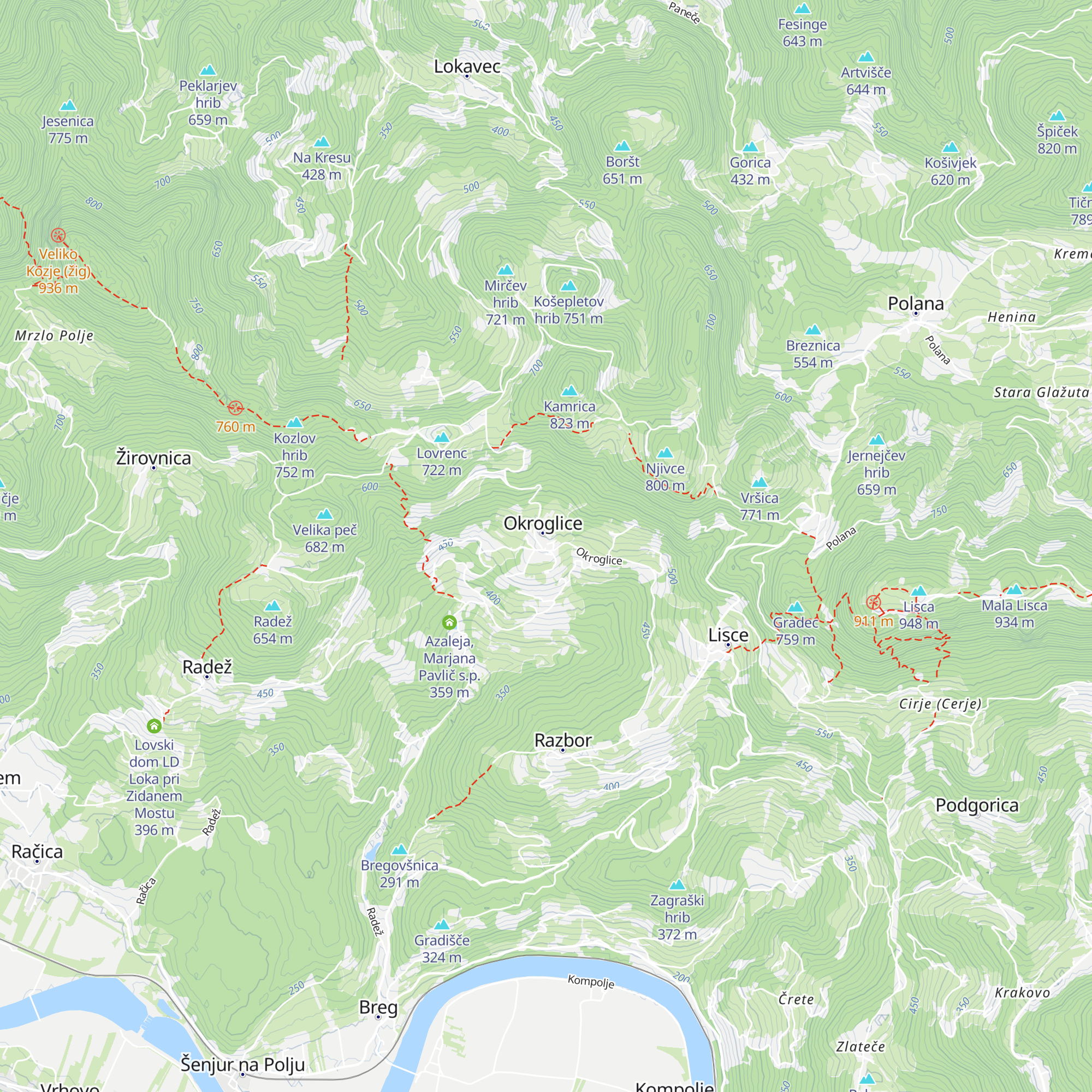 Gostišče Močivnik map