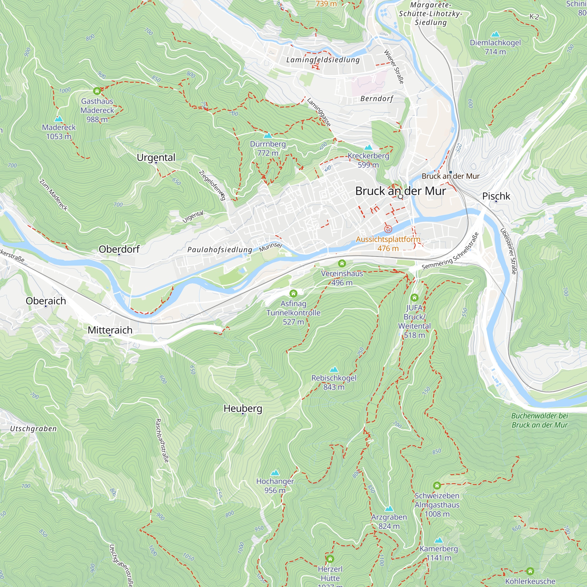 Asfinag Tunnelkontrolle map