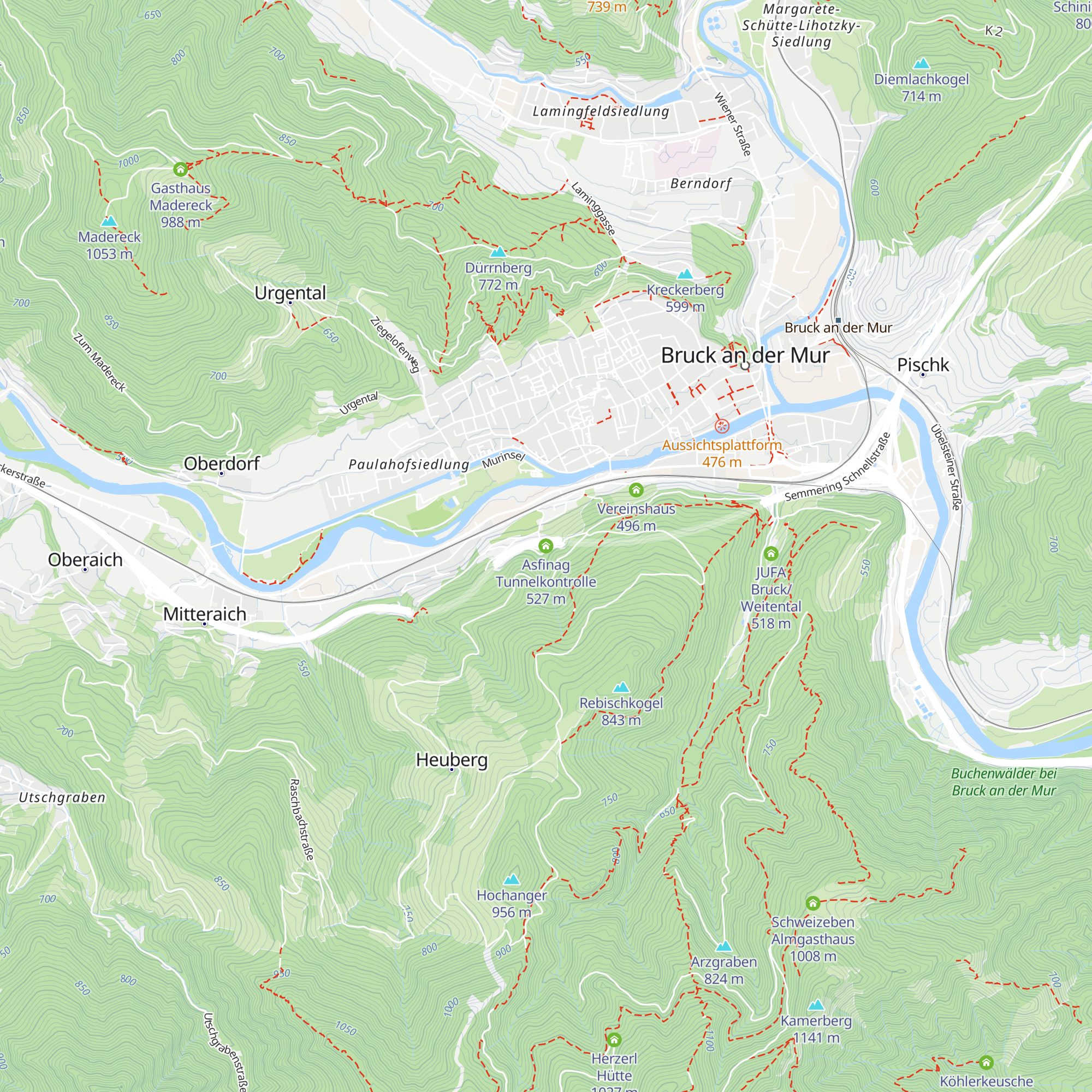 Asfinag Tunnelkontrolle map